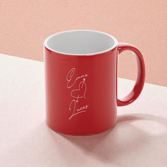 Mug personnalisé avec coeur et prénom