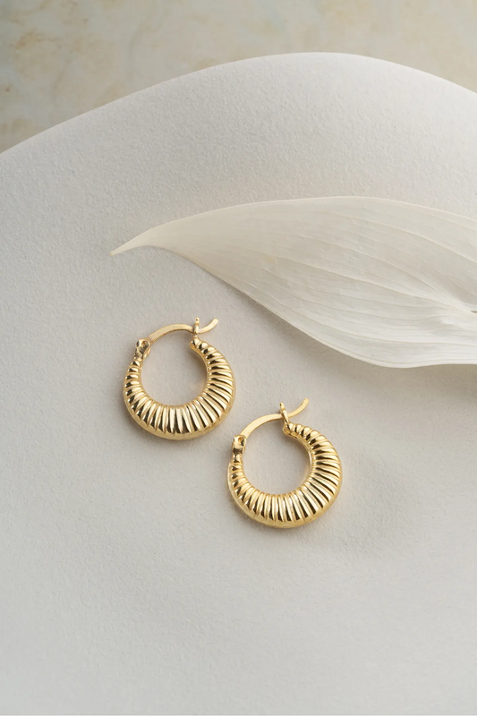 Gouden Golf Oorbellen – 925 Sterling Zilver