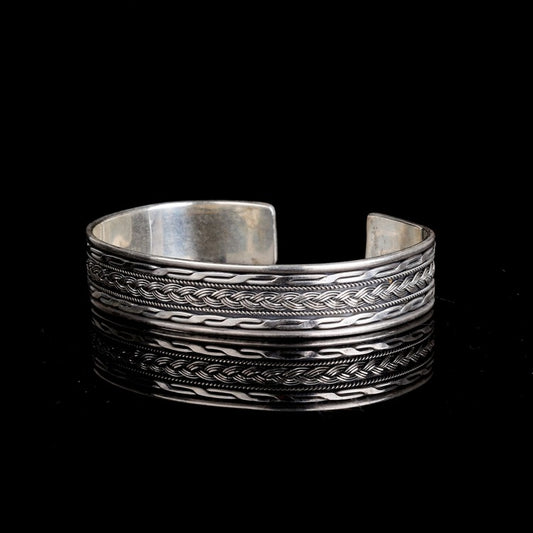 Geweven Patroon 925 Sterling Zilver Heren Armband