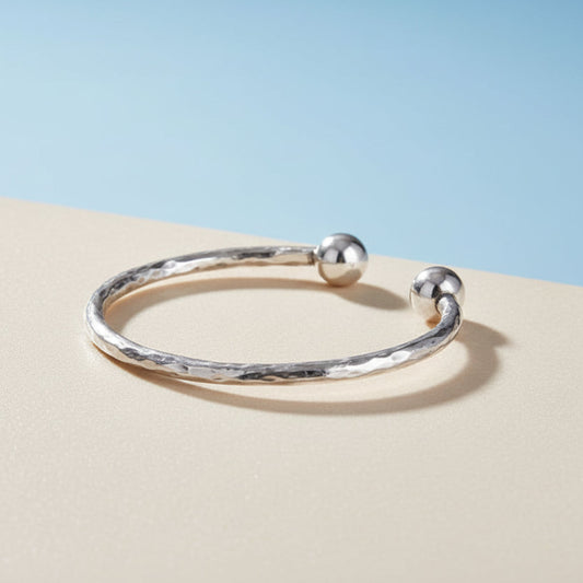 Bracelet Hamerde Finish 925 Sterling Silver Men