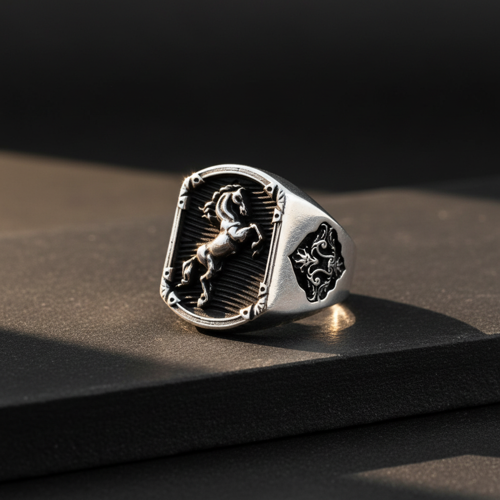 Chevalière Cheval en Argent