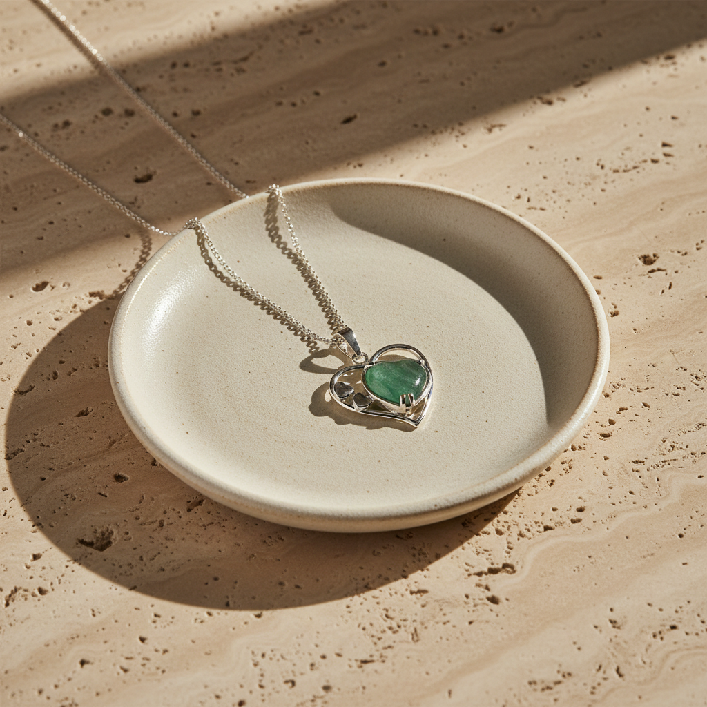 Aventurijn Hart Chain Pendant Gemstone