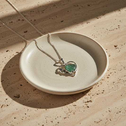 Aventurijn Hart Chain Pendant Gemstone