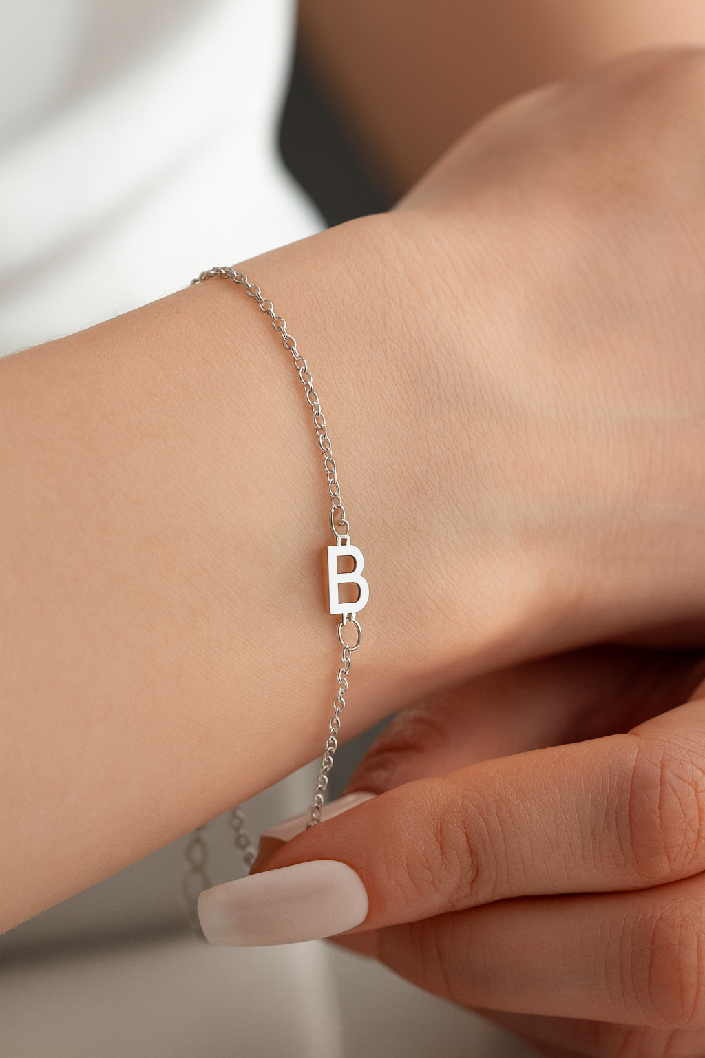 Bracelet de lettre - 925 argent