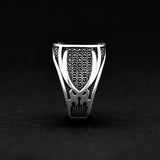 Épée - Bague pour homme en argent avec onyx