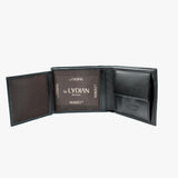 Portefeuille en cuir noir avec nom BLW1155-2