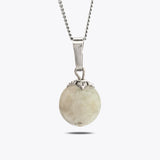 Pendentif pierre de lune avec chaîne