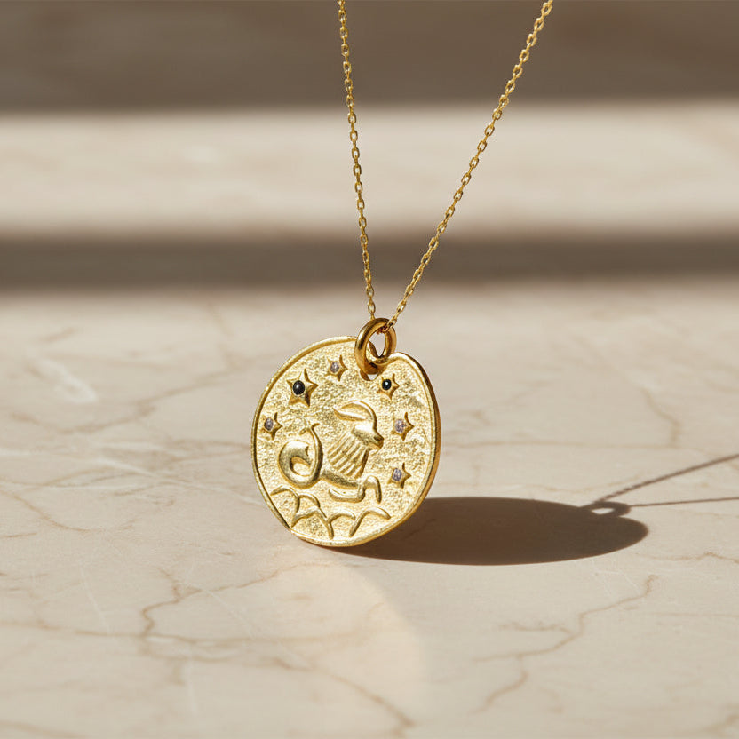 Ram sterrenbeeld hanger met ketting BLAR036