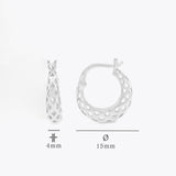 Boucles d'oreilles en argent 925 - 15 mm BLARW024