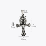 Pendentif collier en argent fait main Ankh égyptien BLARY0122