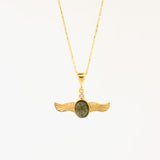 Collier ailes d'ange avec pierre