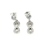 Boucles d'oreilles Infinity Silver avec zircone BLDS050-K