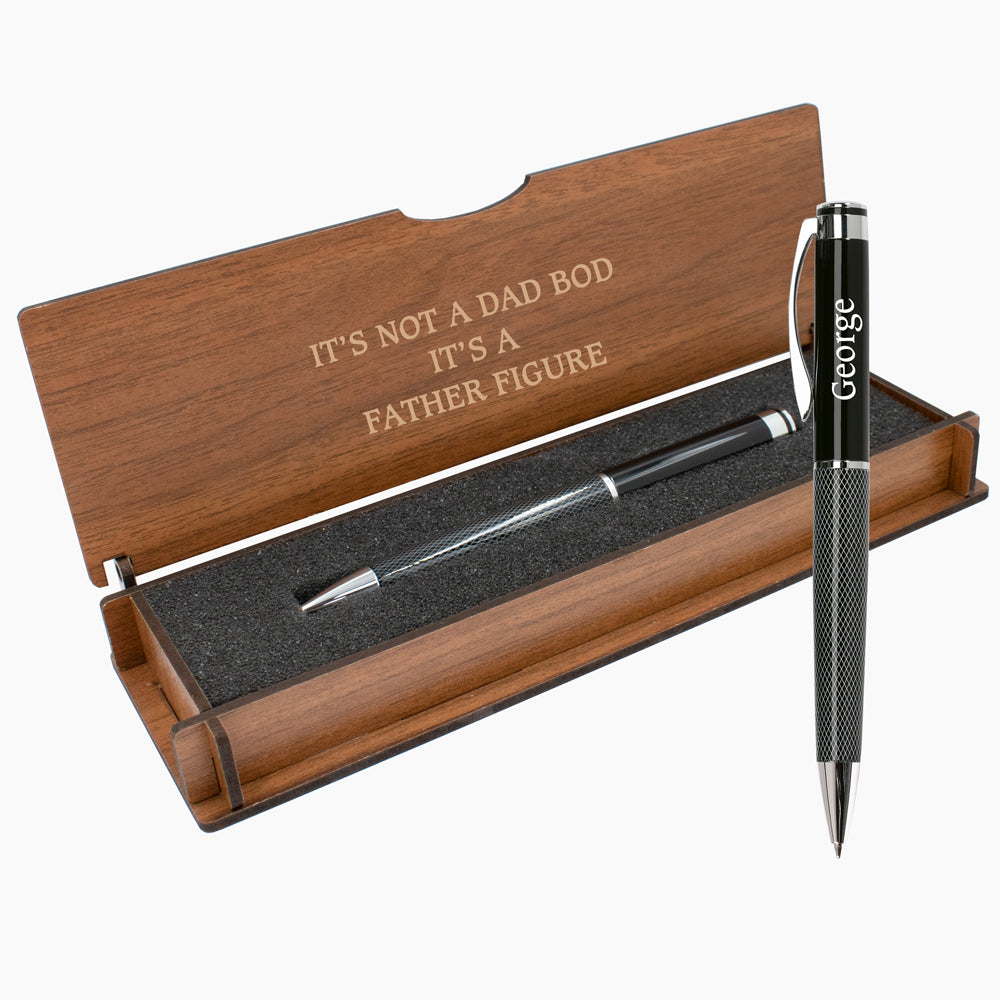 Ensemble de stylos personnalisés - Ensemble d'écriture avec boîte en bois gravée BLPI2021