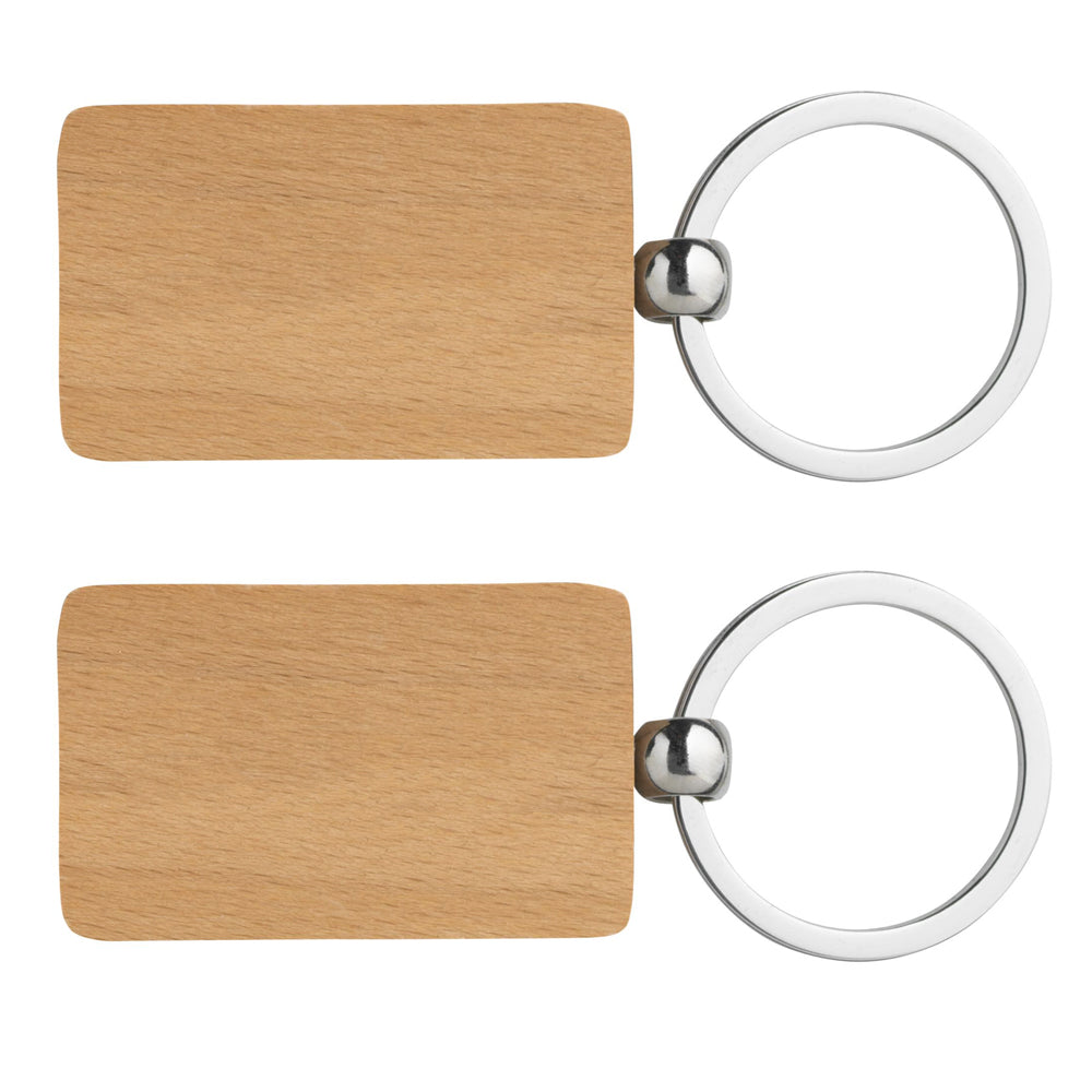 WoodKey Rectangle - porte-clés avec gravure - H