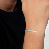 Bracelet Chaîne Figaro Argent 925 4mm BLVB001