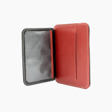 Portefeuille en Cuir Noir et Rouge 023-51