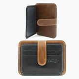 Porte Carte Cuir Noir et Marron 024-04
