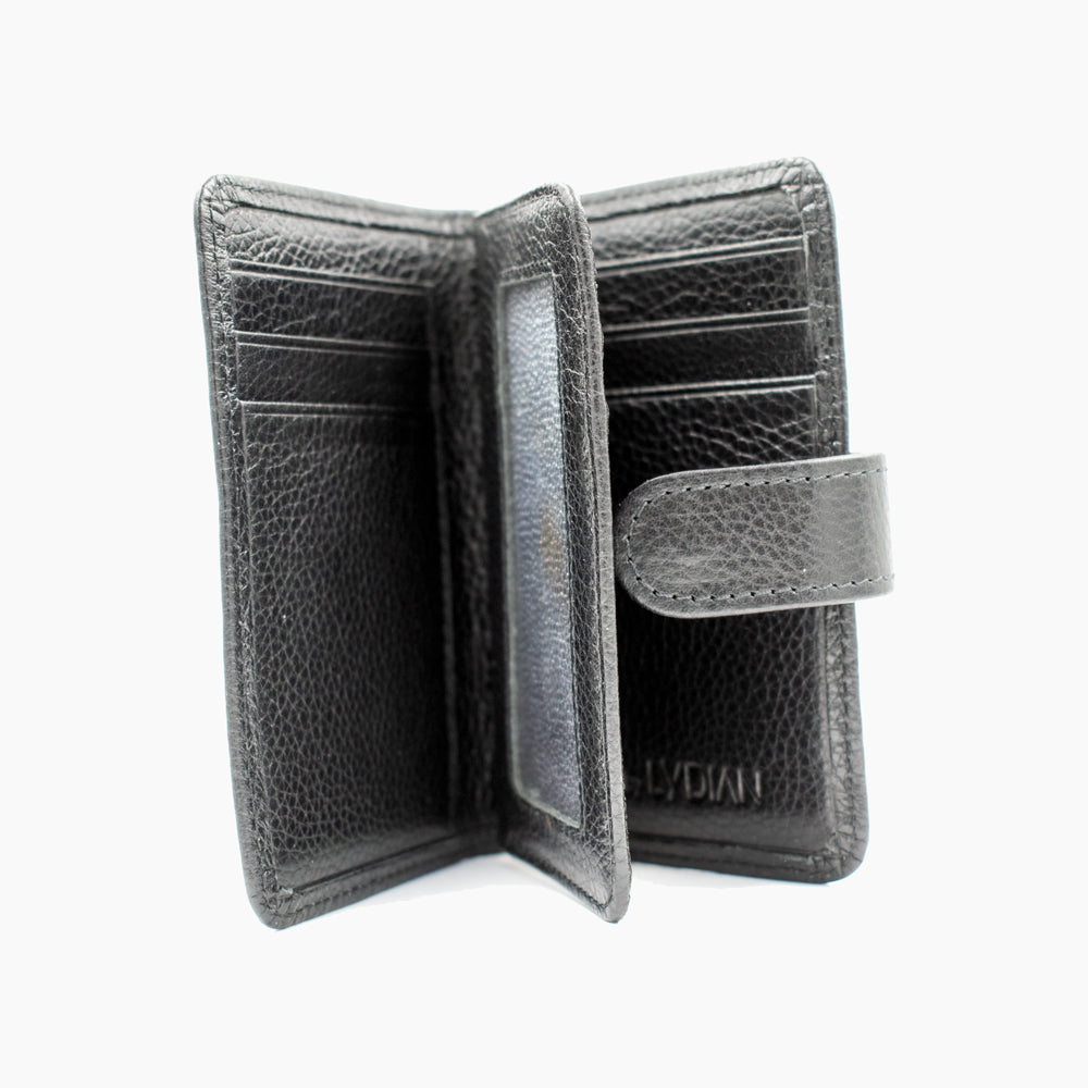 Porte-cartes en cuir noir 3301
