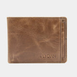 Portefeuille en cuir marron avec gravure porte-cartes BLW1320-K