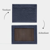 Portefeuille en cuir bleu avec gravure porte-cartes BLW1320-L