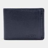 Portefeuille en cuir bleu avec gravure porte-cartes BLW1320-L