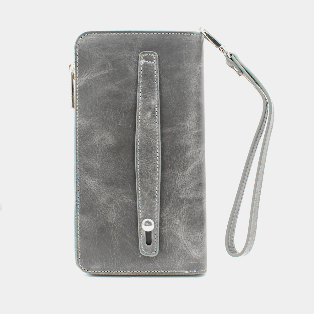 Portefeuille en cuir pour smartphone Gris BLW3034-G