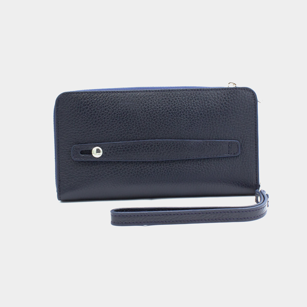Portefeuille en cuir pour smartphone Bleu BLW3034-L