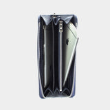 Portefeuille en cuir pour smartphone Bleu BLW3034-L