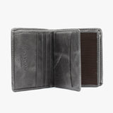 Portefeuille en cuir gris BLW703-G