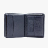 Portefeuille en Cuir Bleu Foncé BLW703-L