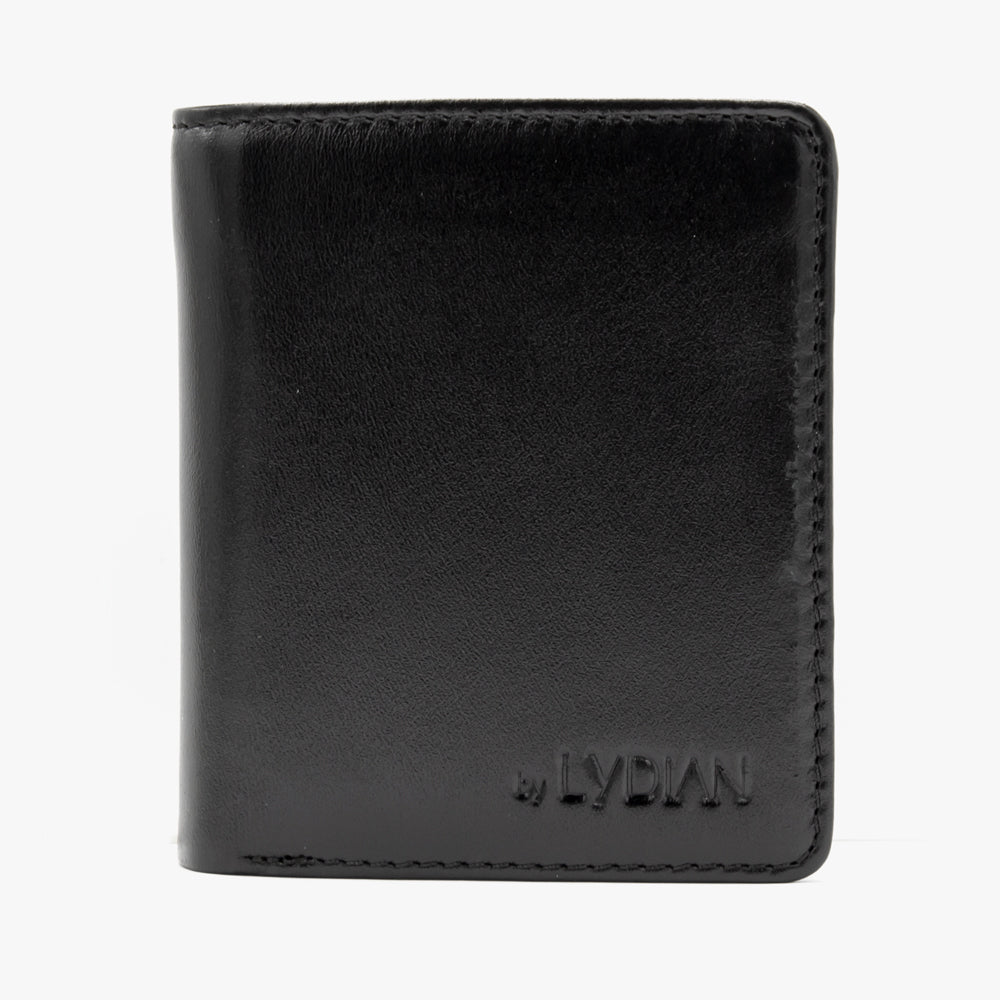Portefeuille en cuir noir BLW703-S