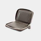 Portefeuille en cuir marron avec fermeture éclair BLW796-K