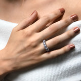 Bague en argent avec 5 pierres BLWR412