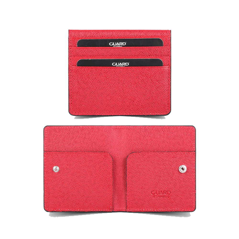 Porte-cartes en cuir rouge LWG5239-KZ
