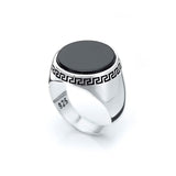 Chevalière Onyx Grecque ORTBL008