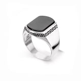 Chevalière argent onyx homme LMR368