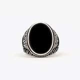 Bague pour homme en argent 925 avec pierre d'onyx ORTBL156
