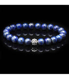 Bracelet perlé Lapis Lazuli avec argent EDB15011